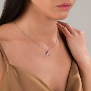 Deniz Kızı Kuyruğu Figürlü Çelik Kolye - Gümüş Renk, Kararmaz, Zarif Tasarım