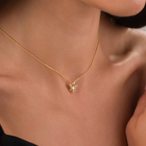 Minimal Tasarım Yusufcuk Figürlü Kolye, Zirkon Taşlı, Kararmaz Antialerjik Takı-Gold Renk