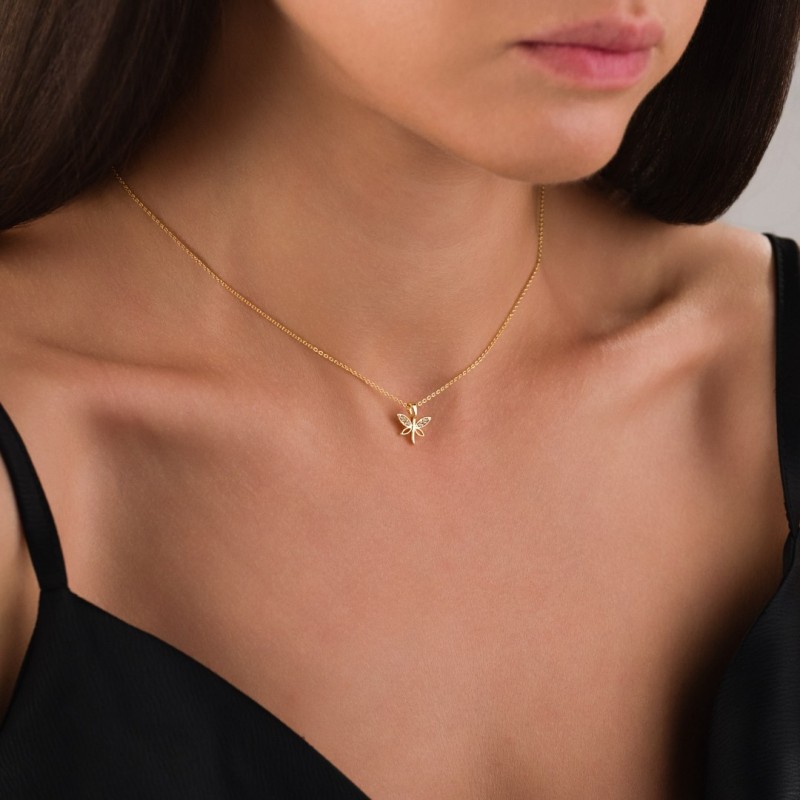 Minimal Tasarım Yusufcuk Figürlü Kolye, Zirkon Taşlı, Kararmaz Antialerjik Takı-Gold Renk Minimal Tasarım Yusufcuk Figürlü Kolye, Zirkon Taşlı, Kararmaz Antialerjik Takı-Gold Renk