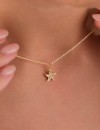 Minimalist Tasarım Zirkon Taşlı Deniz Yıldızı Altın Kaplama Kolye, Kararmaz, Şık ve Zarif Tasarım Minimalist Tasarım Zirkon Taşlı Deniz Yıldızı Altın Kaplama Kolye, Kararmaz, Şık ve Zarif Tasarım