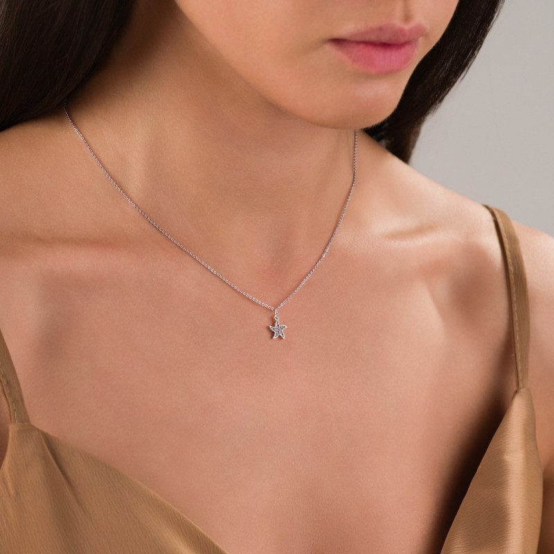 Minimalist Tasarım Zirkon Taşlı Deniz Yıldızı Gümüş Kaplama Kolye, Kararmaz, Şık ve Zarif Tasarım Minimalist Tasarım Zirkon Taşlı Deniz Yıldızı Gümüş Kaplama Kolye, Kararmaz, Şık ve Zarif Tasarım