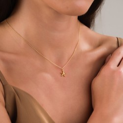 Denizyıldızı Figürlü Çelik Kolye, Gold Renk, Yazlık ve Zarif Tasarım