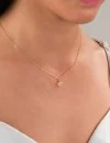 Gezegen Figürlü Zirkon Taşlı Kolye, Altın Renk | Işıltılı ve Modern Tasarım