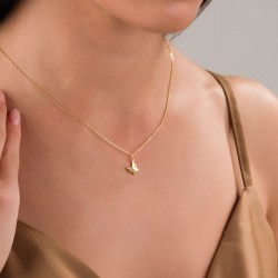 Minimal Kelebek Figürlü Zirkon Taşlı Kadın Kolye, Işıltılı ve Zarif Tasarımı - Gold Renk Minimal Kelebek Figürlü Zirkon Taşlı Kadın Kolye, Işıltılı ve Zarif Tasarımı - Gold Renk