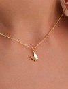 Minimal Kelebek Figürlü Zirkon Taşlı Kadın Kolye, Işıltılı ve Zarif Tasarımı - Gold Renk Minimal Kelebek Figürlü Zirkon Taşlı Kadın Kolye, Işıltılı ve Zarif Tasarımı - Gold Renk