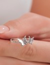 Kelebek Figürlü Zirkon Taşlı Kadın Çelik Yüzük,Gümüş Kaplama - 18 Numara / 19 mm Kelebek Figürlü Zirkon Taşlı Kadın Çelik Yüzük,Gümüş Kaplama - 18 Numara / 19 mm