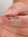 Sade ve Şık Zirkon Taşlı Çelik Yüzük | Gümüş Renk-19 mm İç Çap