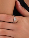 Gümüş Kaplama Kelebek Figürlü Zirkon Taşlı Kadın Çelik Yüzük - 8 Numara / 19 mm Gümüş Kaplama Kelebek Figürlü Zirkon Taşlı Kadın Çelik Yüzük - 8 Numara / 19 mm