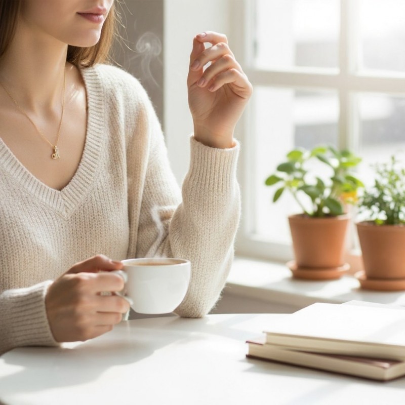 Minimalist Kadın Kolye, Zirkon Taşlı Kedi Figürü, Gold Kaplama, Kararmaz ve Antialerjik