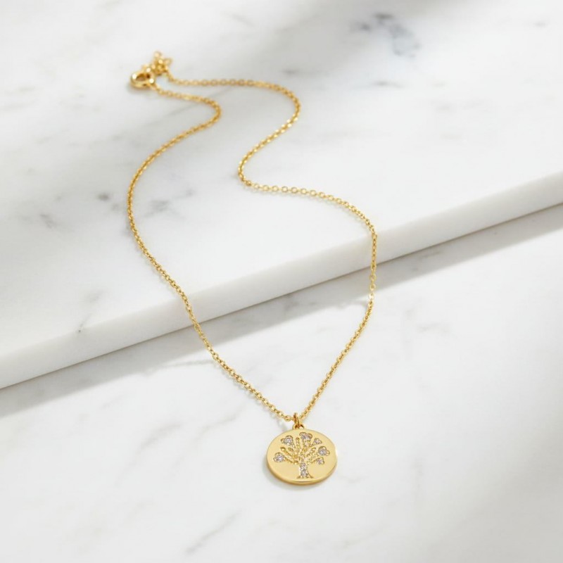 Kadın Gold Zirkon Taşlı Hayat Ağacı Kolye - Şans ve Yaşam Enerjisi Kadın Gold Zirkon Taşlı Hayat Ağacı Kolye - Şans ve Yaşam Enerjisi