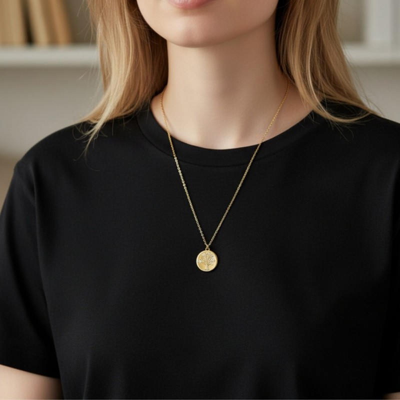 Kadın Gold Zirkon Taşlı Hayat Ağacı Kolye - Şans ve Yaşam Enerjisi Kadın Gold Zirkon Taşlı Hayat Ağacı Kolye - Şans ve Yaşam Enerjisi