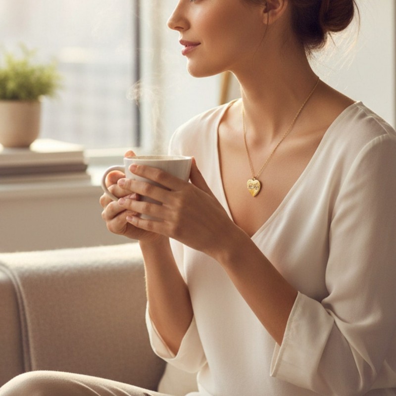 Kadın Gold Çelik Kolye - Sevgiliye Hediye Zirkon Taşlı Kalp ve Sonsuzluk Kolye Kadın Gold Çelik Kolye - Sevgiliye Hediye Zirkon Taşlı Kalp ve Sonsuzluk Kolye