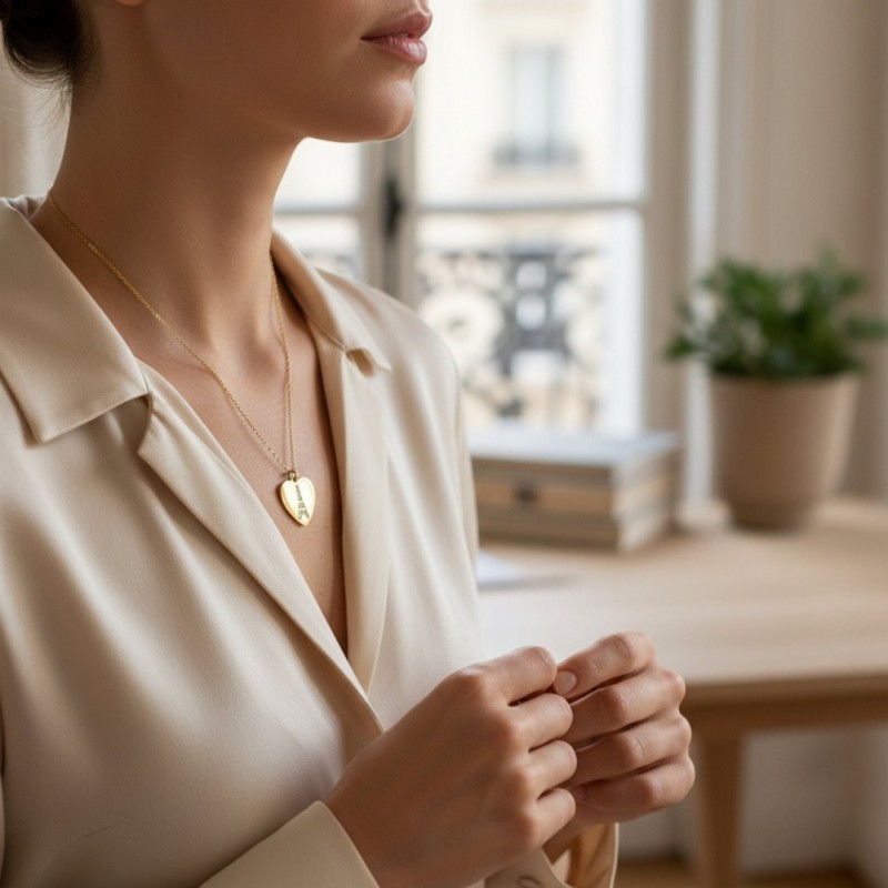 Sevgiliye Paris Temalı Zirkon Taşlı Kalp ve Eyfel Kulesi Gold Kolye Sevgiliye Paris Temalı Zirkon Taşlı Kalp ve Eyfel Kulesi Gold Kolye