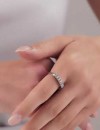 Sade ve Şık Zirkon Taşlı Çelik Yüzük | Gold Renk-19 mm İç Çap