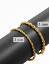 3mm Unisex Burgu Halat Zincir Kolye Gold Kaplama 60 cm 3mm Unisex Burgu Halat Zincir Kolye Gold Kaplama 60 cm
