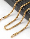 3mm Unisex Burgu Halat Zincir Kolye Gold Kaplama 60 cm 3mm Unisex Burgu Halat Zincir Kolye Gold Kaplama 60 cm