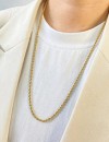3mm Unisex Burgu Halat Zincir Kolye Gold Kaplama 60 cm 3mm Unisex Burgu Halat Zincir Kolye Gold Kaplama 60 cm