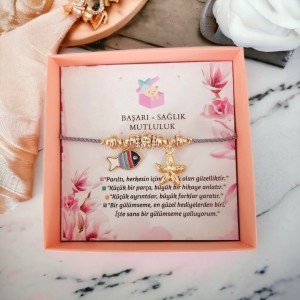 El Yapımı Charm Bileklik - Asansörlü Kordon ile Şık ve Dayanıklı Tasarım - Gri Renk  El Yapımı Charm Bileklik - Asansörlü Kordon ile Şık ve Dayanıklı Tasarım - Gri Renk