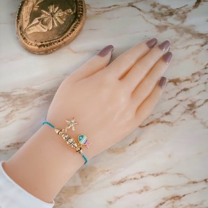 Pandora Tarzı El Yapımı Charm Bileklik – Kişiye Özel, Şık ve Zarif Tasarım - Turkuaz Renk