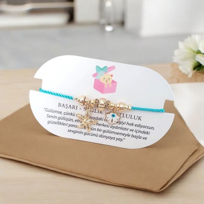 Nazarlı Midye ve Deniz Yıldızı Charmlı Kırmızı Ayarlanabilir Kordon Bileklik – Kararmaz & Şık Tasarım