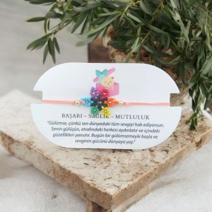 Renkli Miyuki Boncuklu Bileklik – Ayarlanabilir Makrome Örgü | Pudra Renk