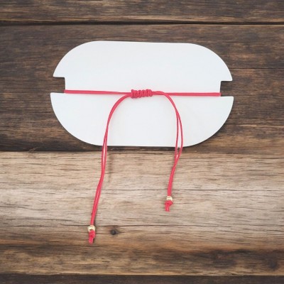 Kilim Deseni Örgü Miyuki Boncuk Bileklik – Ayarlanabilir Makrome Örgü | Kırmızı Renk