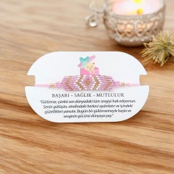 Kilim Deseni Örgü Miyuki Boncuk Bileklik – Ayarlanabilir Makrome Örgü | Pembe Renk