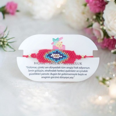 Ayarlanabilir Makrome Örgü - Miyuki Boncuk Bileklik – Şık ve Modern Tasarım | Kırmızı Renk 