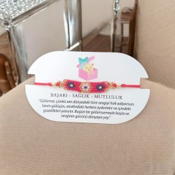 Nazar Boncuklu Miyuki Boncuk Bileklik – Şık ve Modern Tasarım | Kırmızı Renk 