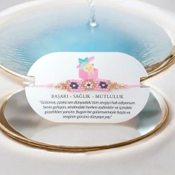 Nazar Boncuklu Miyuki Boncuk Bileklik – Şık ve Modern Tasarım | Pembe Renk 