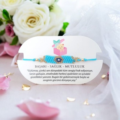 Nazar Boncuklu Miyuki Boncuk Bileklik – Şık ve Modern Tasarım | Mavi Renk 