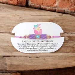 Nazar Boncuklu Miyuki Boncuk Bileklik – Şık ve Modern Tasarım | Mor Renk 