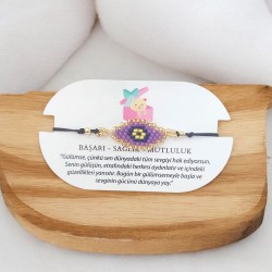 Miyuki Boncuk Nazarlı Tasarım Bileklik – Şık ve Modern Tasarım | Mor Renk 