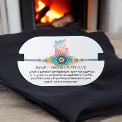 Miyuki Boncuk Nazarlı Tasarım Bileklik – Şık ve Modern Tasarım | Turkuaz Renk 