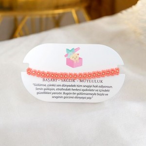 El Yapımı Papatya Desenli Turuncu Miyuki Boncuk Bileklik – Anlamlı & Şık Aksesuar