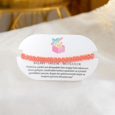 El Yapımı Papatya Desenli Turuncu Miyuki Boncuk Bileklik – Anlamlı & Şık Aksesuar