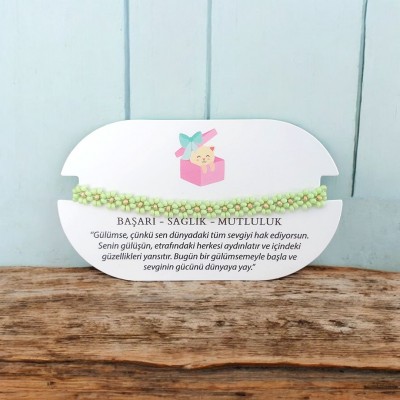 El Yapımı Papatya Desenli Yeşil Miyuki Boncuk Bileklik – Anlamlı & Şık Aksesuar