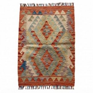 Sevimli Dostlarımız İçin Katıksız Doğallık: Kök Boya %100 Yün El Dokuma Kilim (91 x 61 cm)