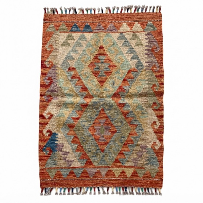 Sevimli Dostlarımız İçin Katıksız Doğallık: Kök Boya %100 Yün El Dokuma Kilim (91 x 61 cm)