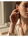 İncili Masumiyet Müzesi Kelebek Sallantılı Çelik Küpe Kararmaz Antialerjik, Gold Renk İncili Masumiyet Müzesi Kelebek Sallantılı Çelik Küpe Kararmaz Antialerjik, Gold Renk