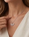 Melek Kanadı Tektaş Kolye - Zirkon Taşlı Rose Kaplama Kolye