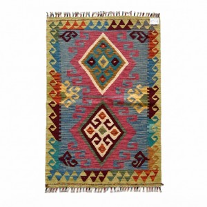 Nostaljik Kış Keyfinin Eşlikçisi: Kök Boya %100 Yün El Dokuma Otantik Kilim (125 x 84 cm)