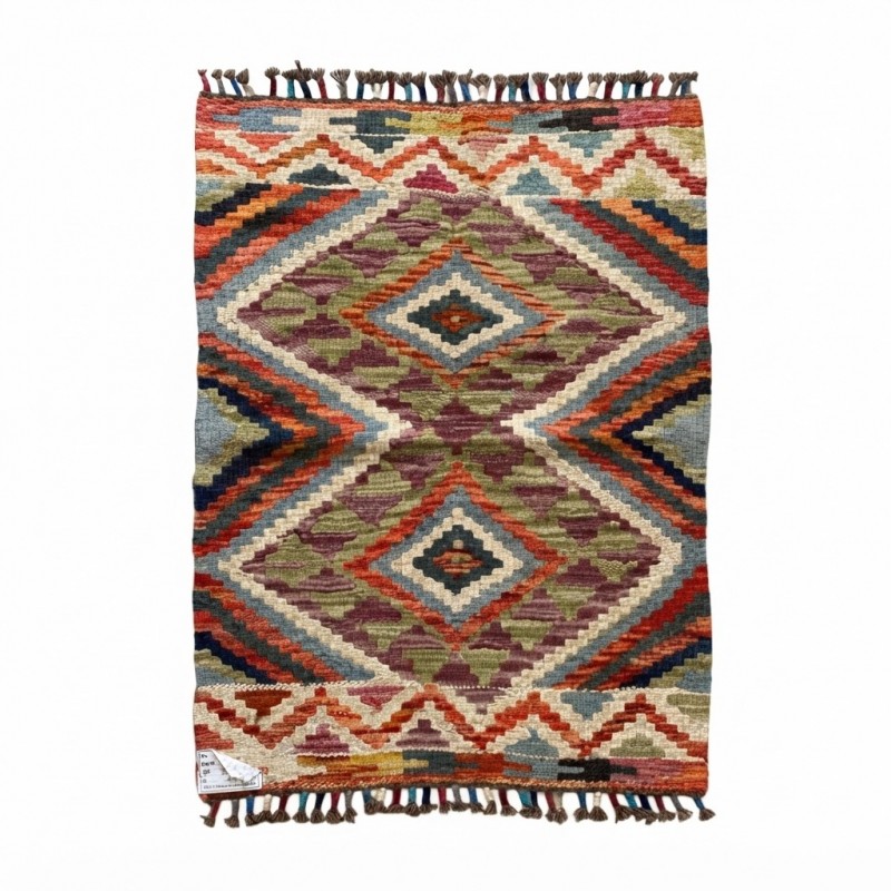 Doğal Yaşam Alanlarına Otantik Denge: Kök Boya %100 Yün El Dokuma Kilim (81 x 60 cm)