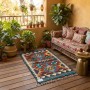 Açık Alan Keyfinize Otantik Dokunuş: Kök Boya %100 Yün El Dokuma Kilim (91 x 62 cm)