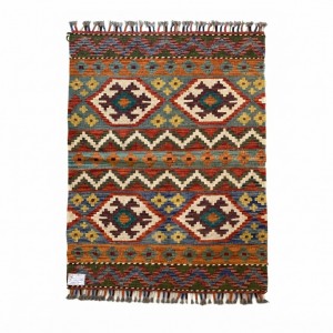 Doğayla İç İçe Otantik Sıcaklık: Kök Boya %100 Yün El Dokuma Kilim (116 x 87 cm)