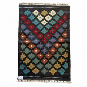 Samimi Sohbetlerin Sıcak Dokusu: Kök Boya %100 Yün El Dokuma Otantik Kilim (120 x 81 cm)