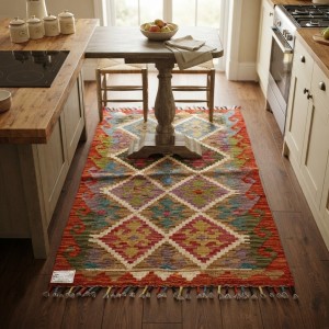 Kişiye Özel Koleksiyon Parçası: Kök Boya %100 Yün El Dokuma Otantik Kilim (121 x 78 cm)