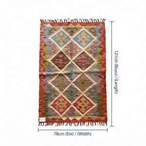 Kişiye Özel Koleksiyon Parçası: Kök Boya %100 Yün El Dokuma Otantik Kilim (121 x 78 cm)