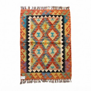 Ruhunu İlmekten Alan Sanat Eseri: Kök Boya %100 Yün El Dokuma Kilim (122 x 88 cm)