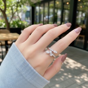 Ayarlanabilir Tasarım Çelik Yüzük - Zirkon Taşlı Şık Model | Kararmaz Gümüş Renk